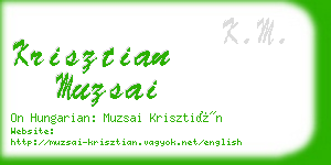 krisztian muzsai business card